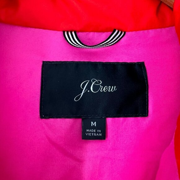 J.Crew Chateau Puffer Jacket Primaloft in Bright Cerise Size M #AF012 - Picture 8 of 9